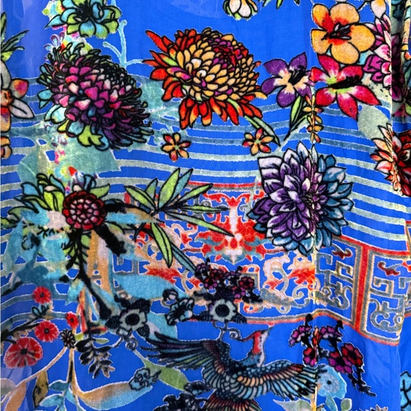 Floral Blue Johnny Was dress - Picture 8 of 10